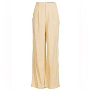 Joes Wide Leg Pants Cream size 8 Beige cotton trouser